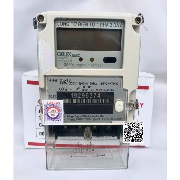 Đồng hồ điện tử 1 Pha