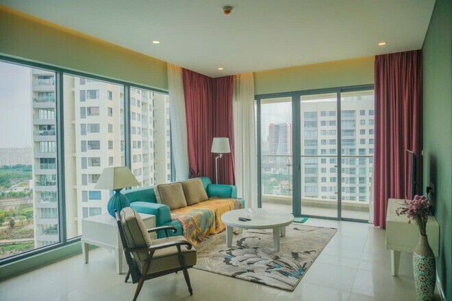 Cho thuê căn 3pn Đảo Kim Cương 36 triệu nội thất full đồ dùng 117m2