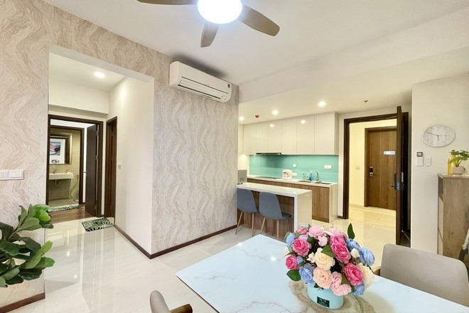Cho thuê 2PN One Verandah Full nội thất giá 20,6 triệu đẹp tầng cao mát mẻ