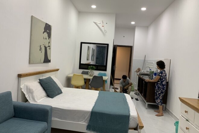 Cho thuê căn hộ studio 35m2 có sẵn nội thất giá 11 triệu/tháng