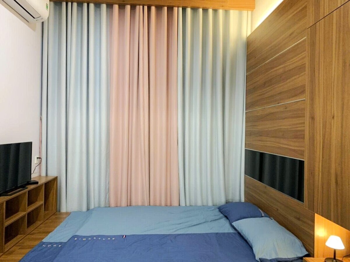 Căn Hộ Studio Nội Thất Cực Xinh Có Phòng Ngủ Riêng - The Sun Avenue Studio