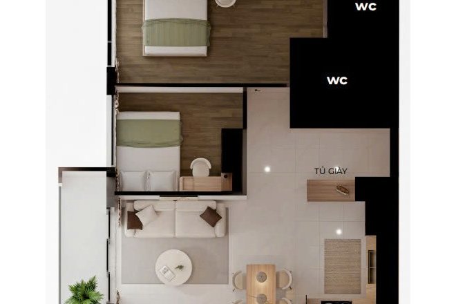 CHO THUÊ 2PN FULL NỘI THẤT GIÁ 18 TRIỆU/ THÁNG