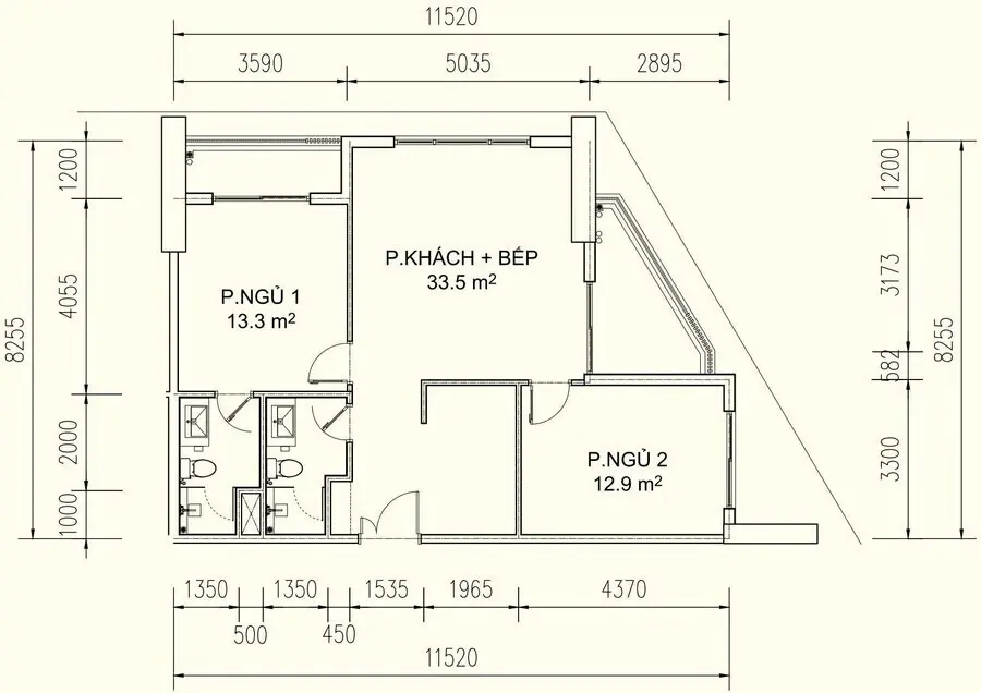Thiết kế 86.81 m2