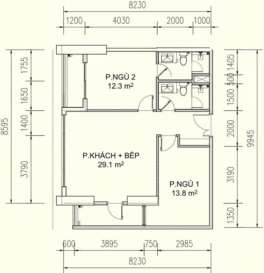 Thiết kế 76.61 m2