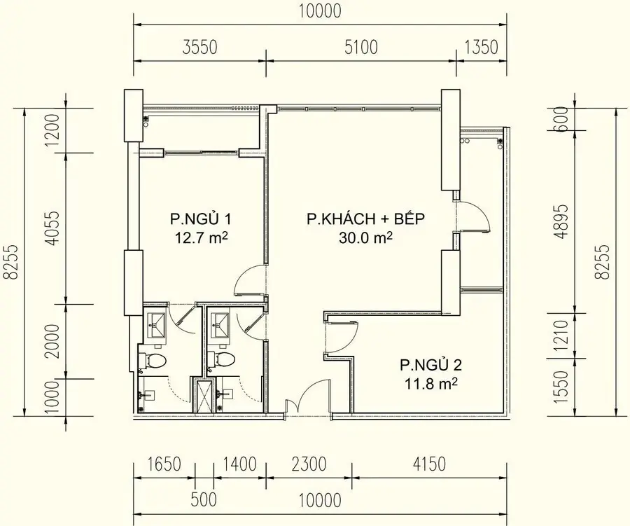 Thiết kế 76.86 m2