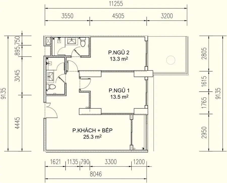 Thiết kế 67.87 m2