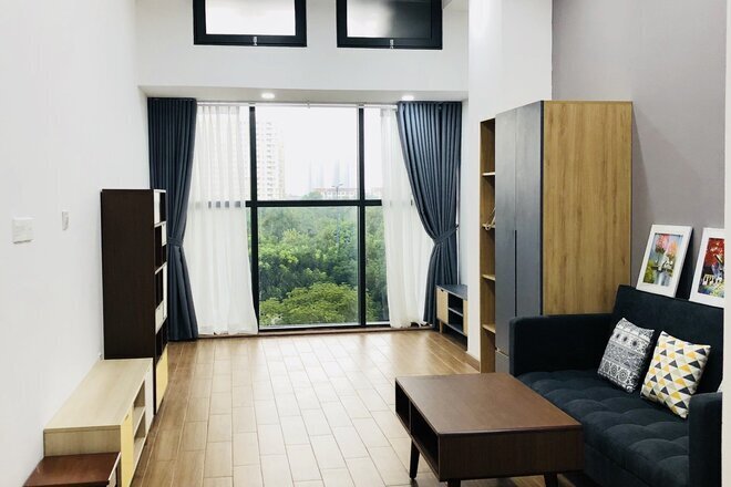 Cho Thuê Officetel The Sun Avenue Nội Thất Cơ Bản Có Bếp 9 Triệu Layout Vuông Vức