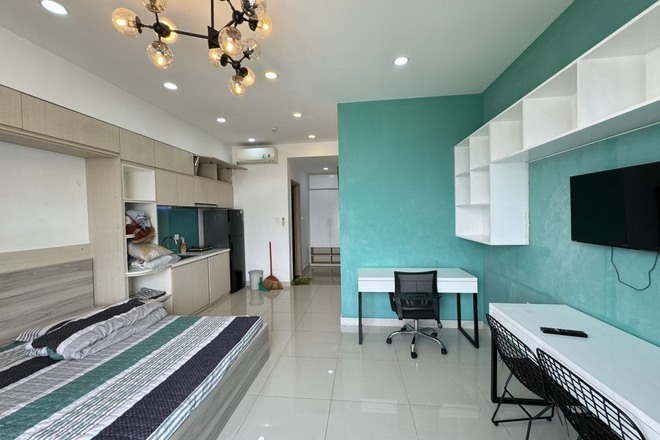 The Sun Avenue Cho Thuê Studio Giá Siêu Thiện Chí 10,5 Triệu Đồ Dùng Đầy Đủ