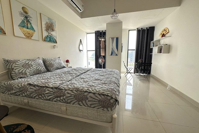Căn hộ Studio The Sun Avenue Đầy Đủ Nội Thất Cho Thuê Giá 11Tr5
