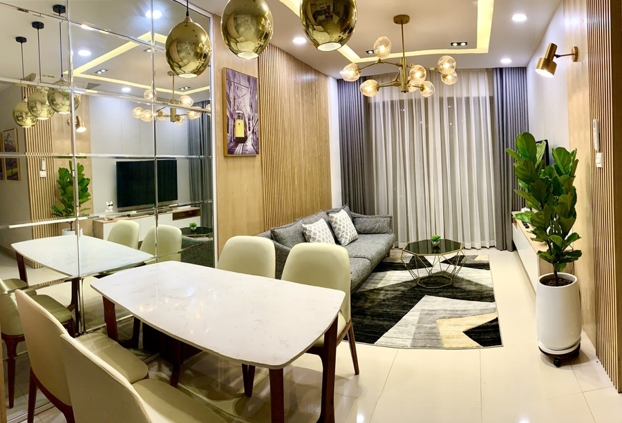 The Sun Avenue Cho Thuê 2PN 75m2 17Triệu Nội Thất Bao Đẹp View Sông Mát