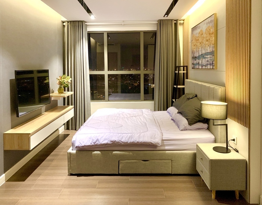 The Sun Avenue Cho Thuê 2PN 75m2 17Triệu Nội Thất Bao Đẹp View Sông Mát
