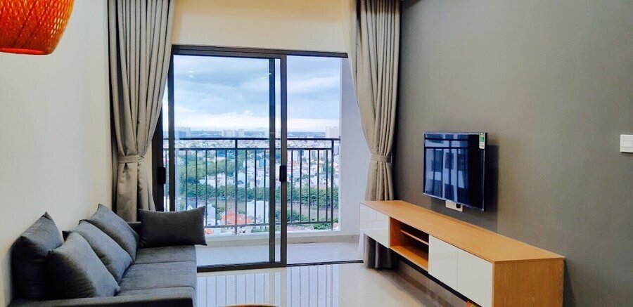 Căn Hộ The Sun Avenue Cho Thuê 2PN - 75m2 Giá 16,5tr Full Nội Thất Đẹp Ban Công Dài