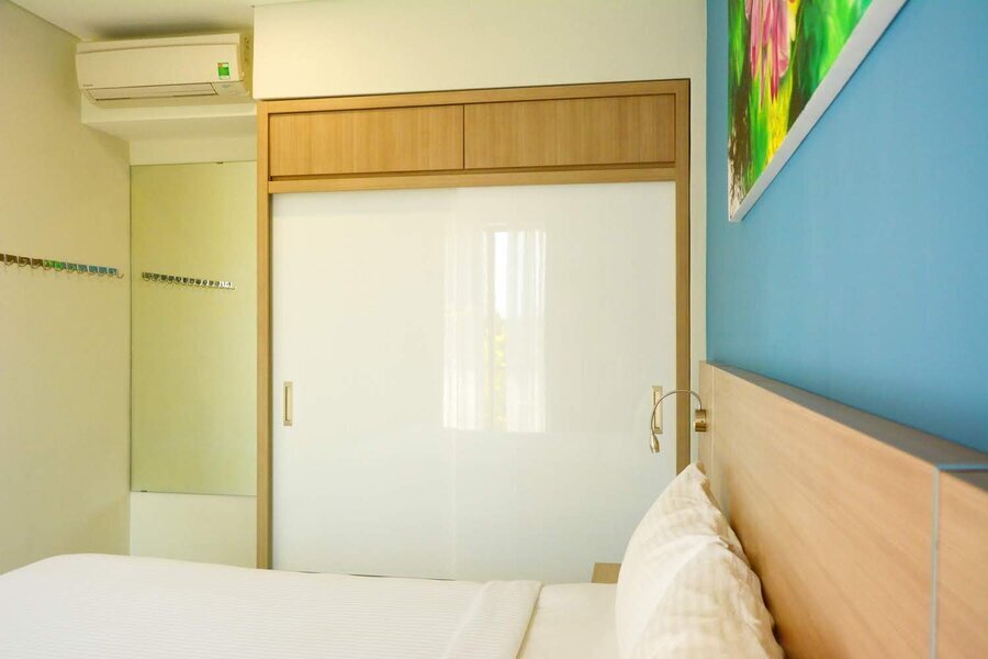 Cho thuê căn hộ 1 Phòng ngủ Đầy đủ nội thất - Khu căn hộ dịch vụ cách The Sun Avenue 2 phút đi bộ