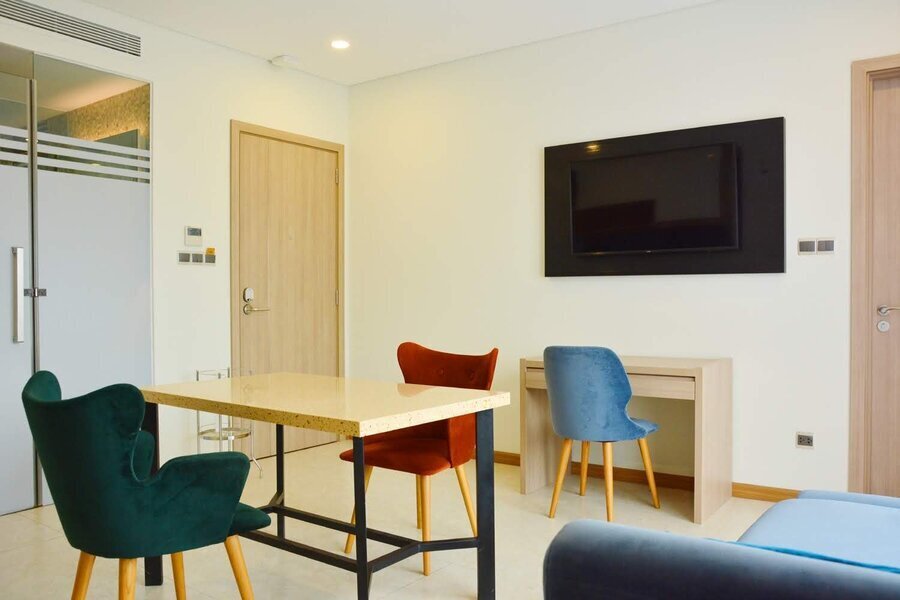 Cho thuê căn hộ 1 Phòng ngủ Đầy đủ nội thất - Khu căn hộ dịch vụ cách The Sun Avenue 2 phút đi bộ