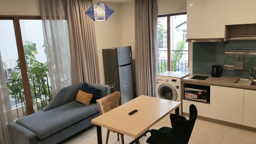 Cho thuê căn hộ 1 Phòng ngủ Đầy đủ nội thất - Khu căn hộ dịch vụ cách The Sun Avenue 2 phút đi bộ