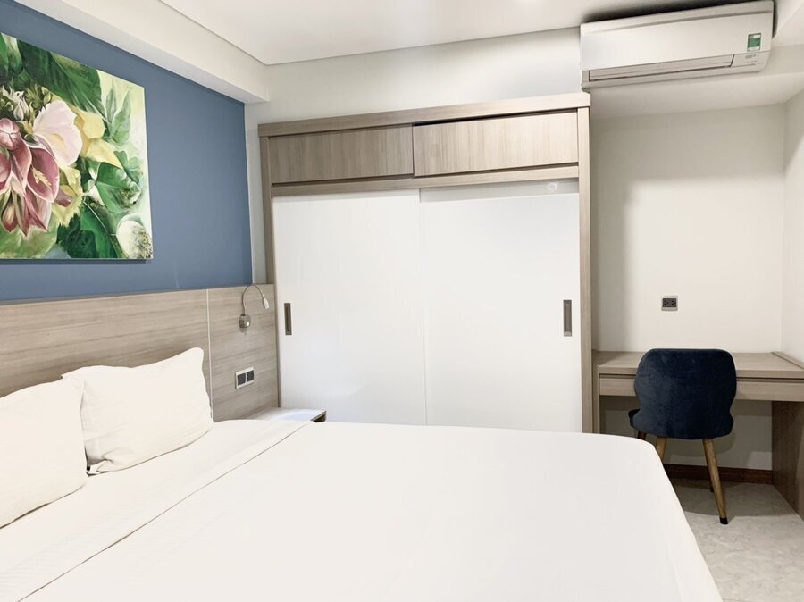 Cho thuê căn hộ 1 Phòng ngủ Đầy đủ nội thất - Khu căn hộ dịch vụ cách The Sun Avenue 2 phút đi bộ