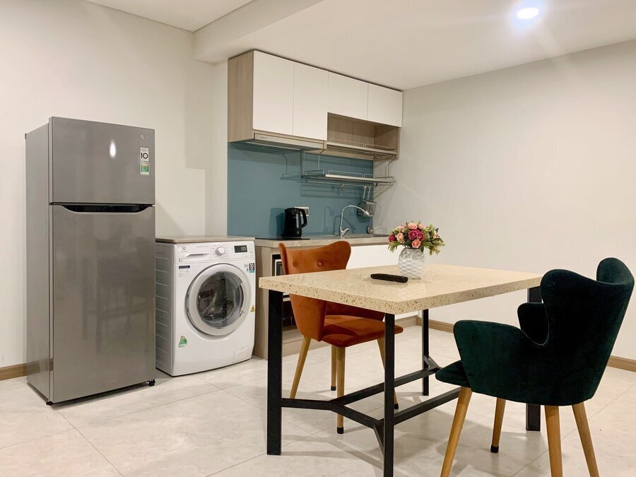 Cho thuê căn hộ 1 Phòng ngủ Đầy đủ nội thất - Khu căn hộ dịch vụ cách The Sun Avenue 2 phút đi bộ