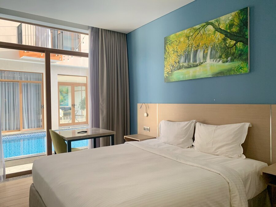 Cho thuê căn hộ Studio Đầy đủ nội thất - Khu căn hộ dịch vụ cách The Sun Avenue 2 phút đi bộ