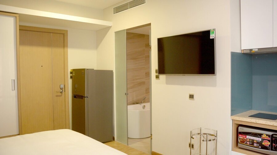 Cho thuê căn hộ Studio Đầy đủ nội thất - Khu căn hộ dịch vụ cách The Sun Avenue 2 phút đi bộ