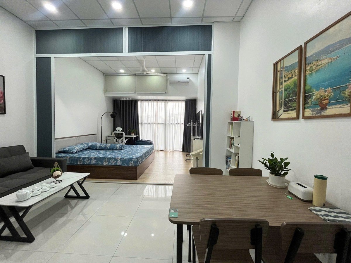 Căn hộ Studio Ngăn Sẵn 1 Phòng Ngủ The Sun Avenue Đầy Đủ Nội Thất Cho Thuê Giá 14Tr