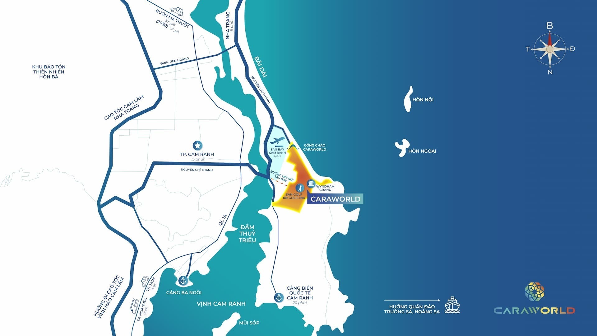 VỊ TRÍ DỰ ÁN CARAWORLD CAM RANH