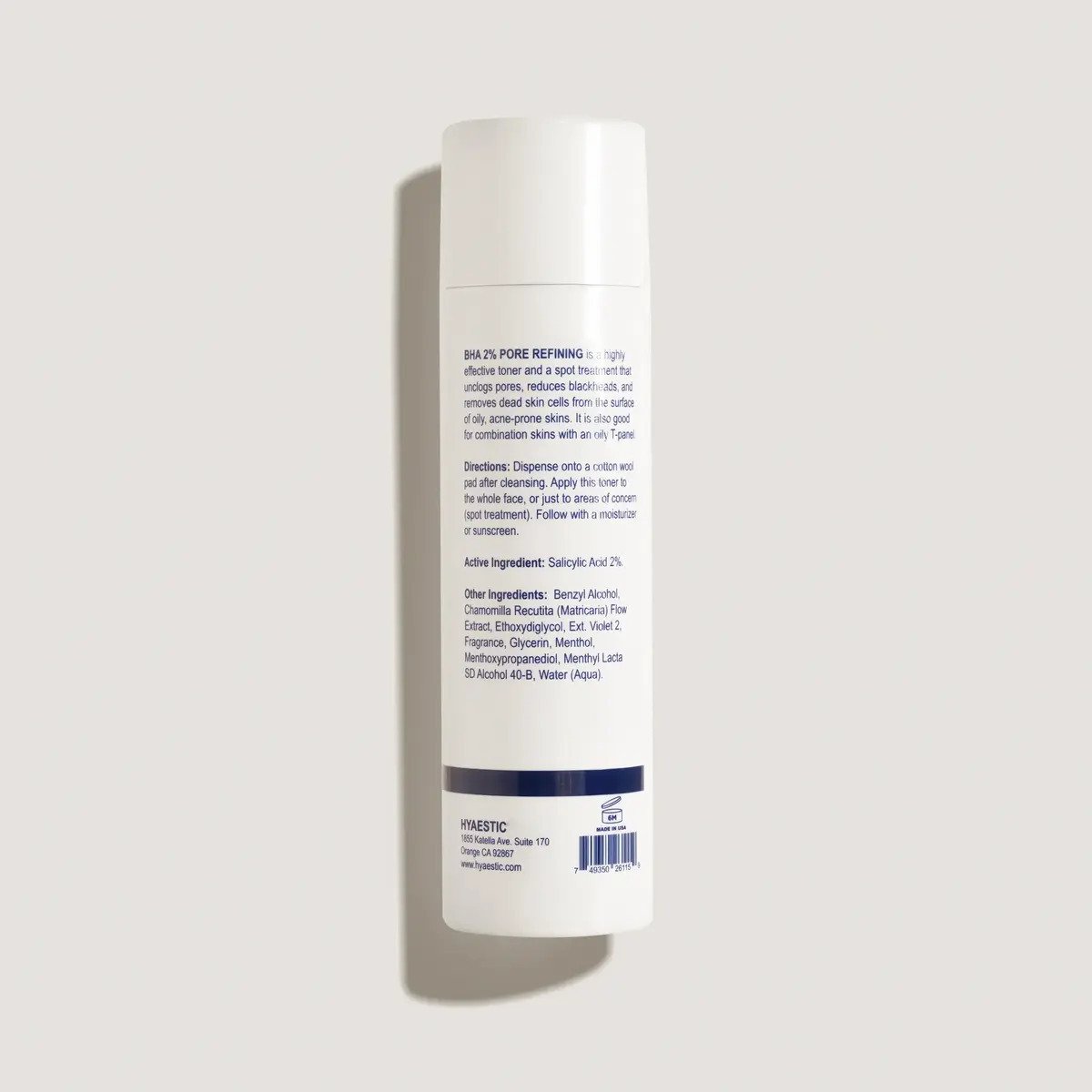 Toner hỗ trợ trị mụn làm sạch bã nhờn HYAESTIC | BHA 2% PORE REFINING