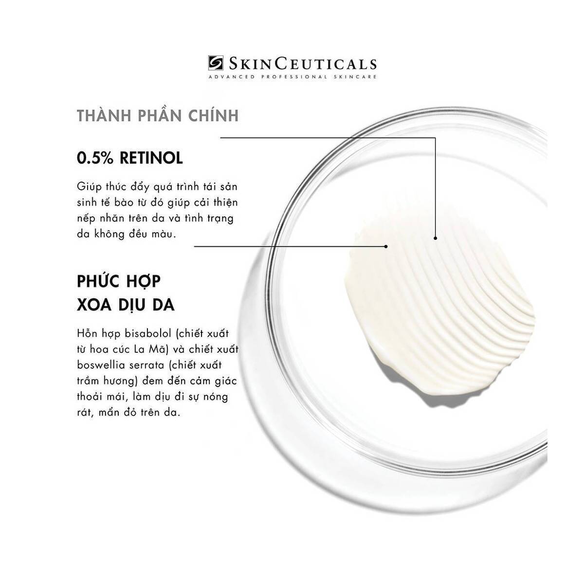 Kem đêm cho da mặt RETINOL 0.5% | SkinCeuticals Cream | Dermtalk Store