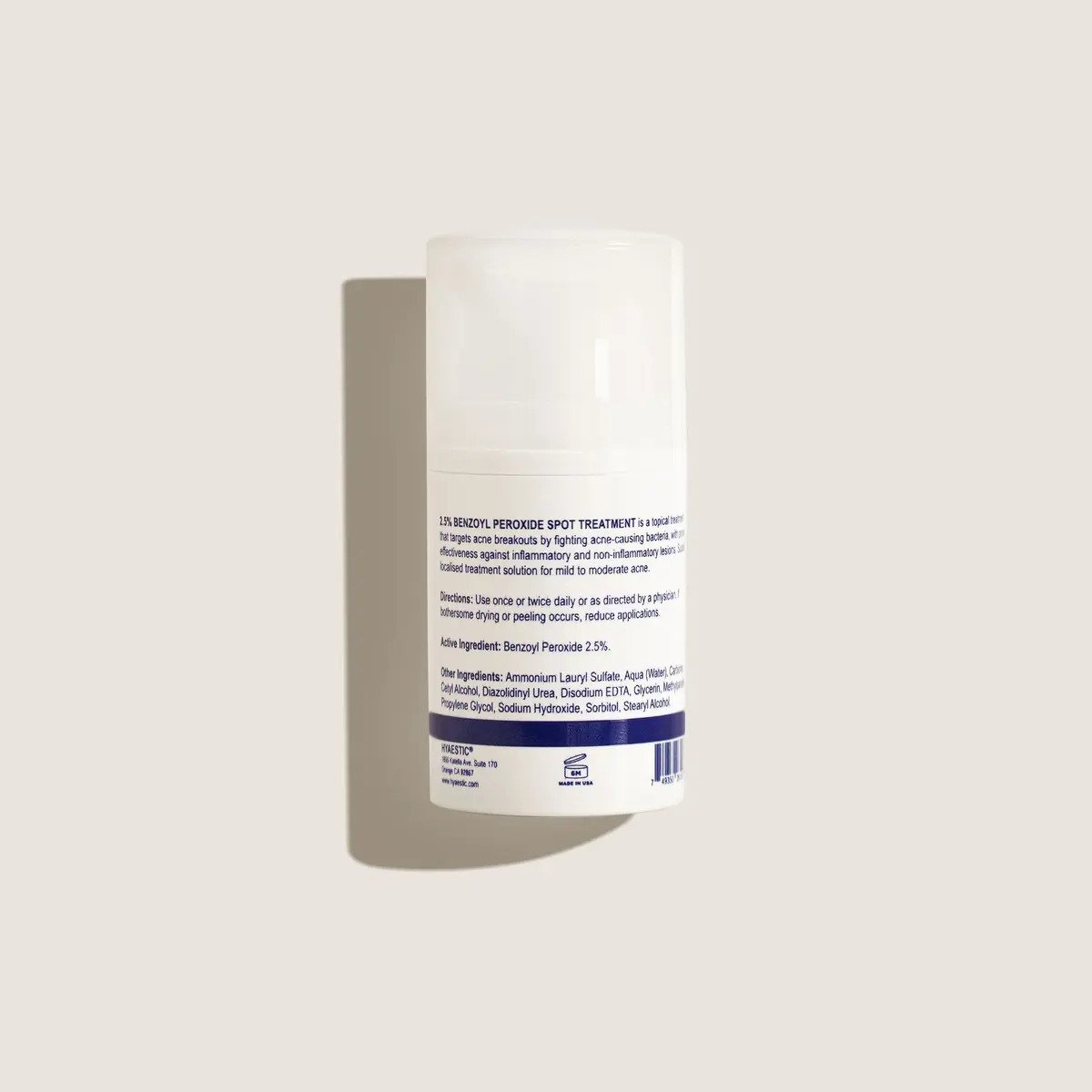 Gel hỗ trợ trị mụn sưng viêm HYAESTIC SPOT TREATMENT 2.5% BENZOYL PEROXIDE | Dermtalk Store