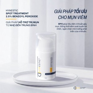 Gel hỗ trợ trị mụn sưng viêm HYAESTIC SPOT TREATMENT 2.5% BENZOYL PEROXIDE | Dermtalk Store