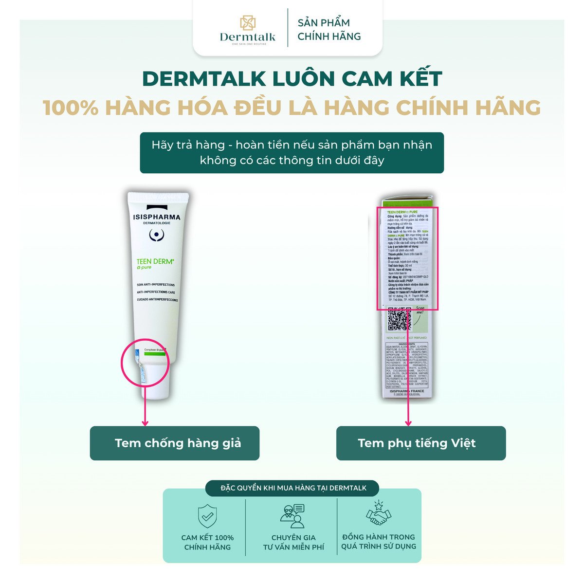 Gel rửa mặt giảm mụn cho da dầu Isispharma Teen Derm Gel 40ml/150ml | ISISPHARMA | Dermtalk Store
