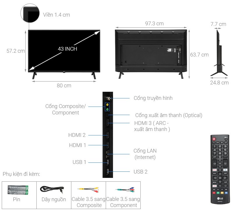 smart tivi lg 4k 43 inch 43un7000pta