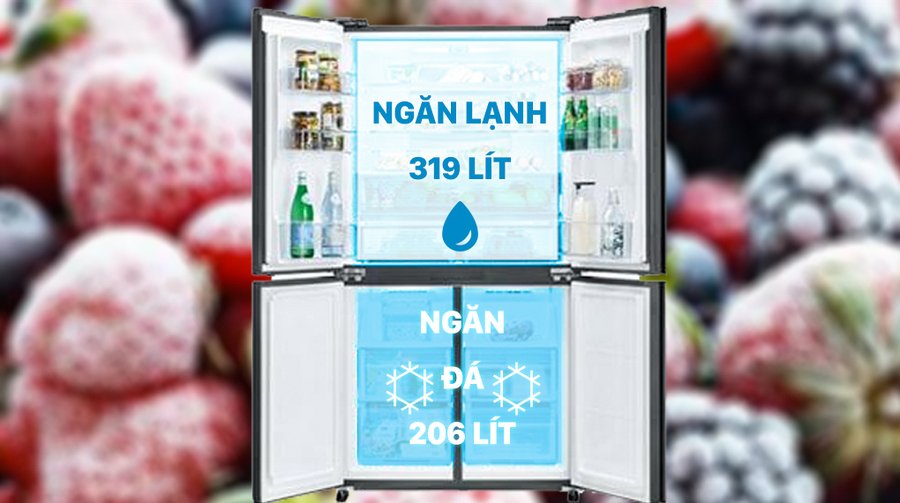 tủ lạnh sharp inverter 525 lít sj-fxp600vg-mr