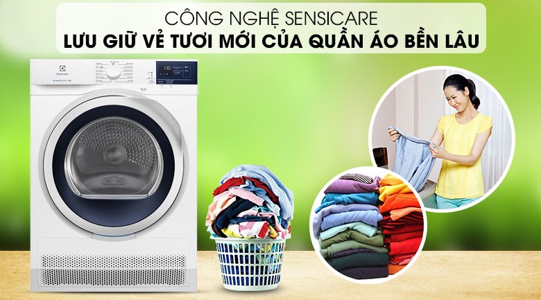 máy sấy ngưng tụ electrolux 7 kg edc704gewa