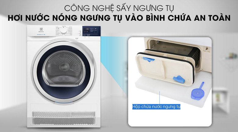 máy sấy ngưng tụ electrolux 7 kg edc704gewa