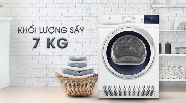 máy sấy ngưng tụ electrolux 7 kg edc704gewa