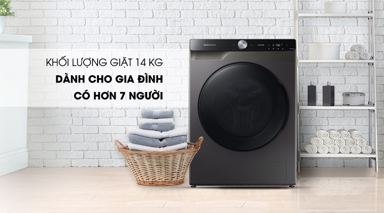 máy giặt sấy samsung ai inverter 14kg wd14tp44dsb/sv