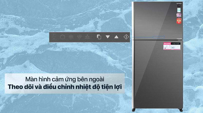 tủ lạnh sharp inverter 560 lít sj-xp620pg-sl
