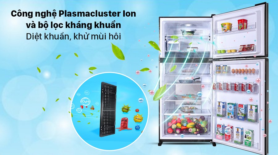 tủ lạnh sharp inverter 560 lít sj-xp620pg-bk