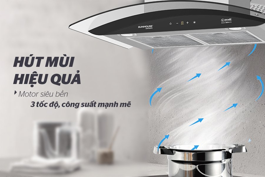 máy hút mùi cao cấp kính cong sunhouse mama mmb6682-70