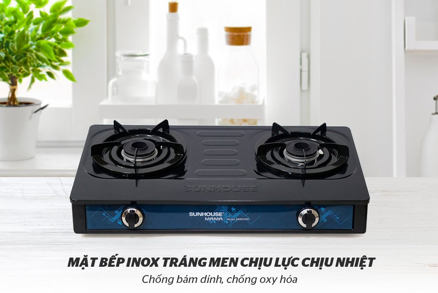 bếp gas dương mặt men sunhouse mama mmb0980