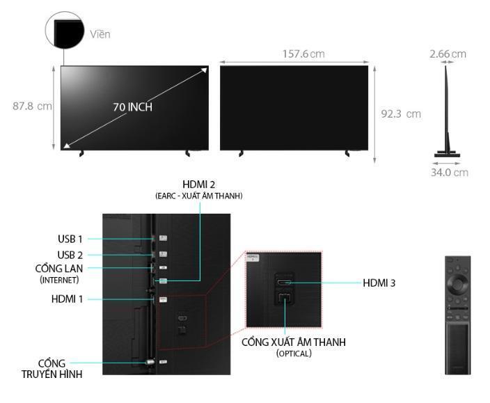 smart tivi samsung 4k 70 inch 70au8000