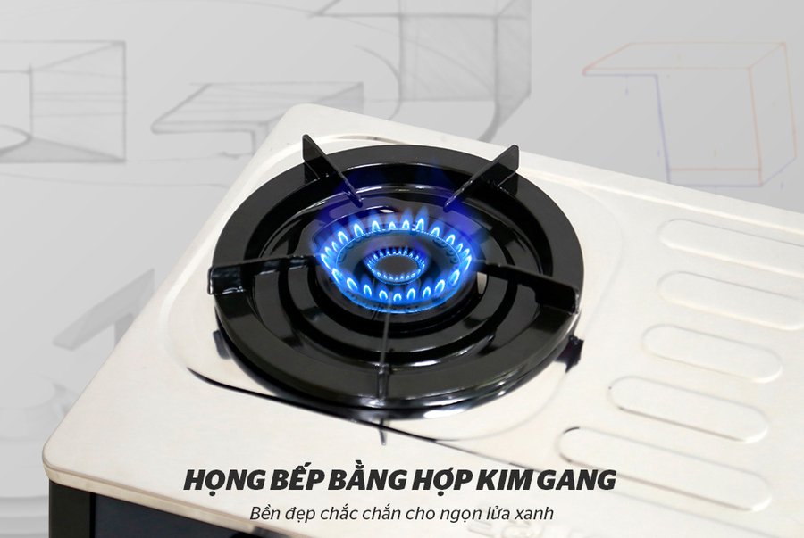 bếp gas dương mặt inox sunhouse mama mmb0981