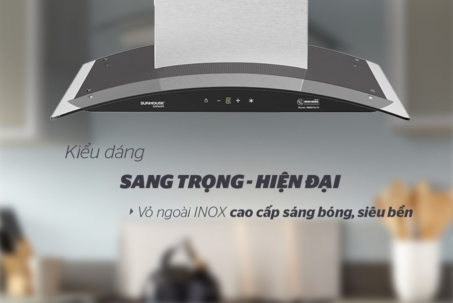 máy hút mùi cao cấp kính cong sunhouse mama mmb6682-70