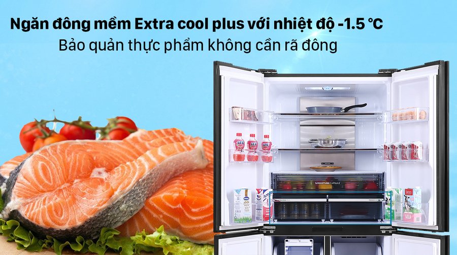 tủ lạnh sharp inverter 572 lít sj-fxp640vg-mr