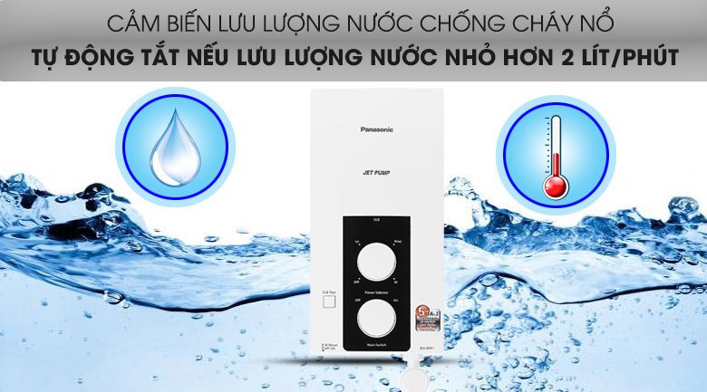máy nước nóng trực tiếp panasonic 4500w dh-4rp1vw