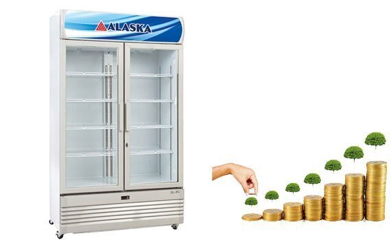 tủ mát alaska sl-8c ( 2 cánh 2 bên 800 lít )