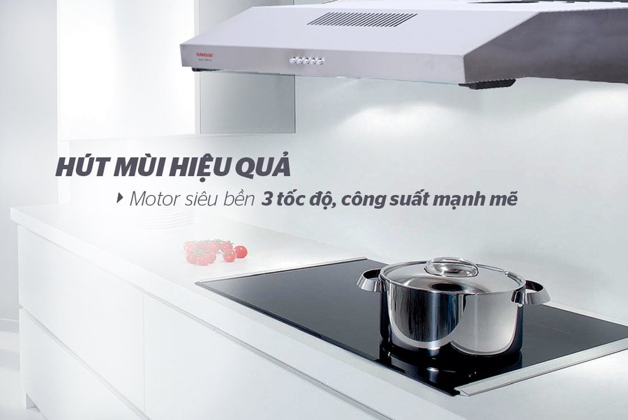 máy hút mùi vỏ inox sunhouse shb6118i