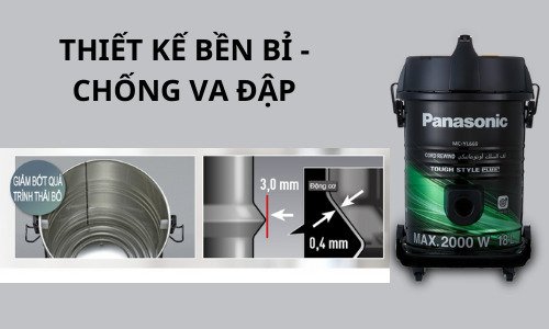 máy hút bụi khô panasonic pahb-mc-yl669gn49