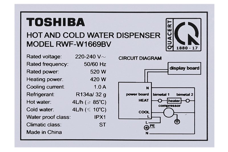 cây nước nóng lạnh toshiba rwf-w1669bv(w)