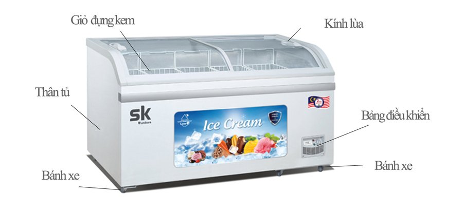 tủ kem sumikura skfs-500c(fs)